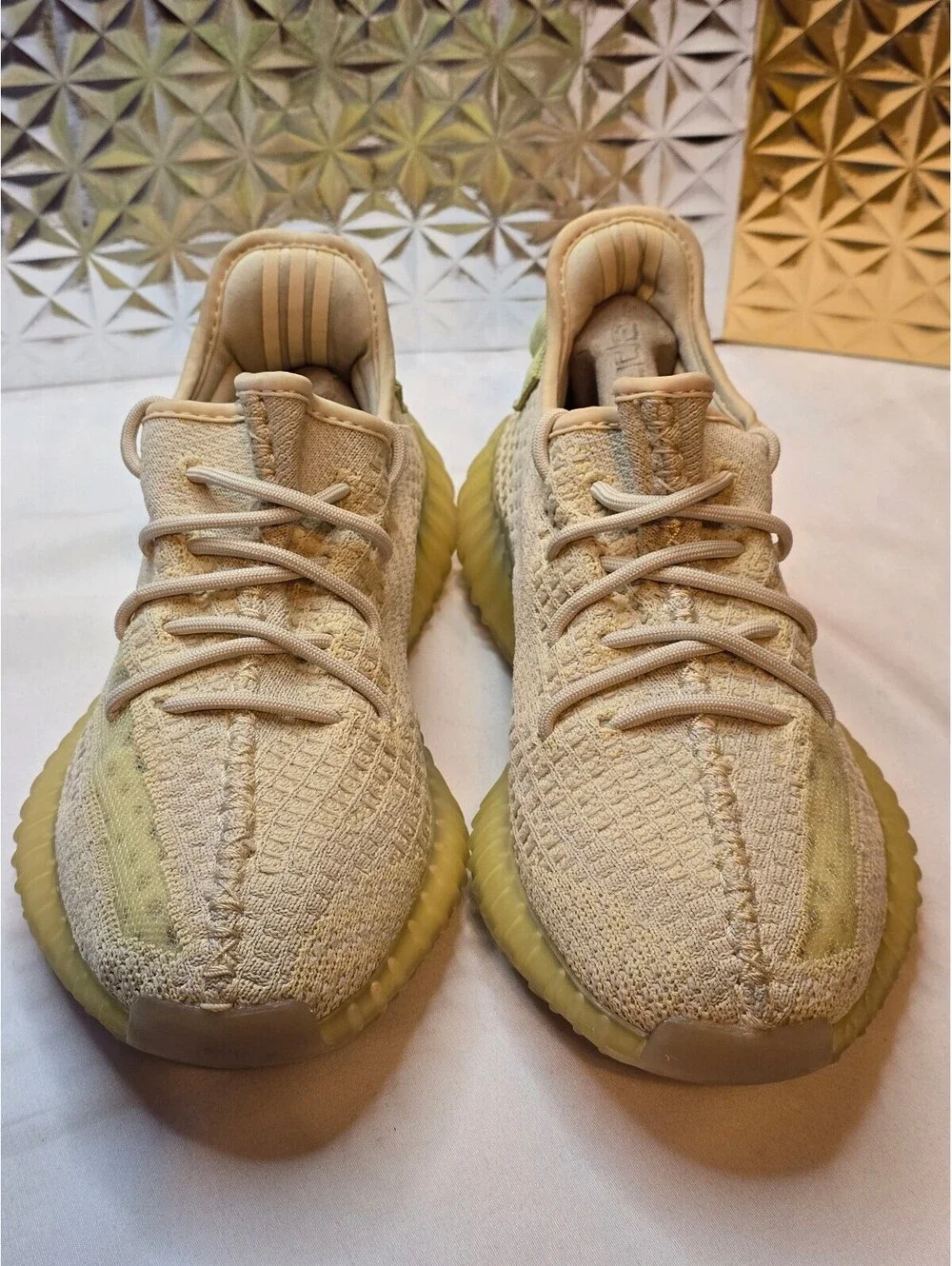 Adidas Yeezy Boost 350 V2 Flax FX9028 Mens Size 7.5 Used Authentic No Box